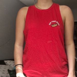 victorias secret pink sun your buns muscle tank